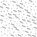 Seamless vector Cupid arrows pattern. Hearts with arrows 10 eps background. Romantic love valentine pattern Royalty Free Stock Photo